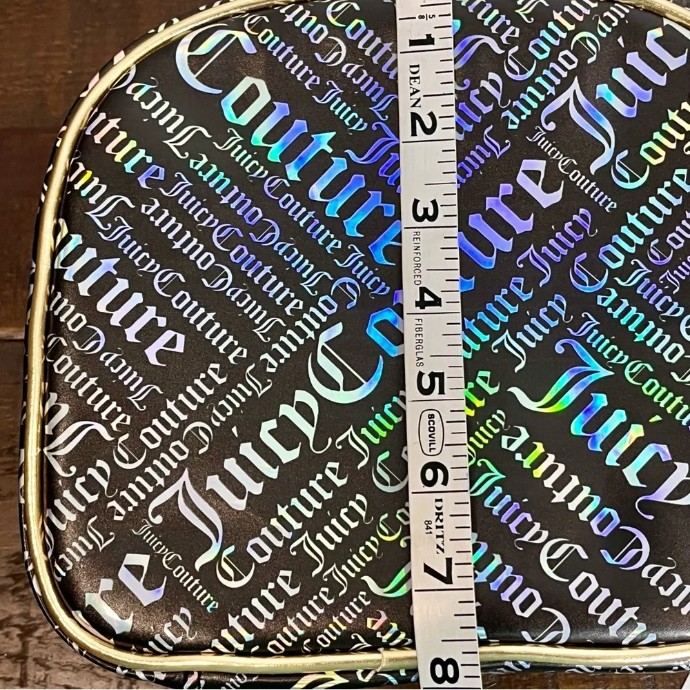 NWT Juicy Couture Holographic Logo Cosmetic Bag Set | NWT | Makeup Travel Y2K - Picture 12 of 14